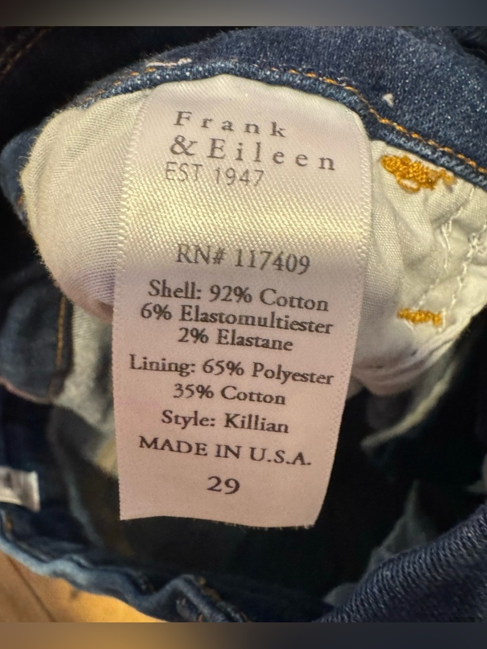 Frank & Eileen Killian Crop Flare Jeans, size 29 - Picture 5 of 8